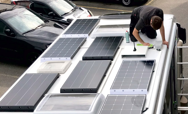 montage solarpanele wohnmobil die autotainer